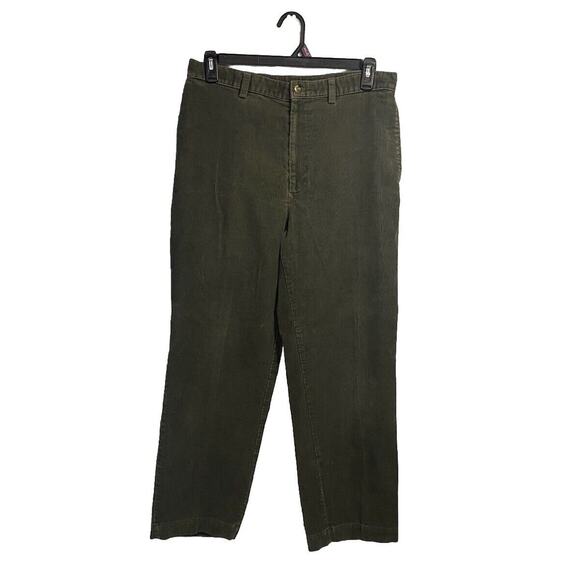 Vintage Haggar Corduroy Pants 34x28.50 Green Cotton‎ Grunge Y2K Grandpa Straight - Picture 1 of 3